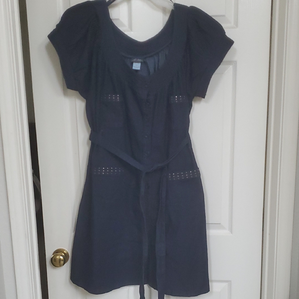 Dots Navy Midi Dress
